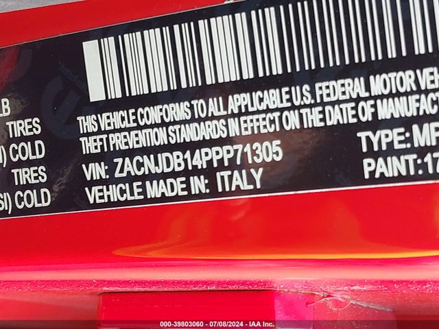 ZACNJDB14PPP71305 Jeep Renegade Latitude 4x4