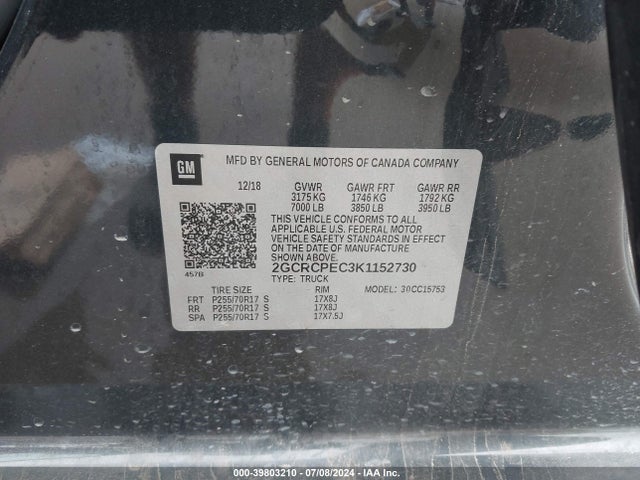 Chevrolet Silverado 1500 Ld Lt 2019 2GCRCPEC3K1152730 Image 18