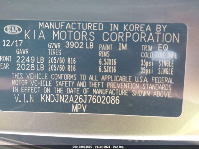 KNDJN2A26J7602086 KIA Soul