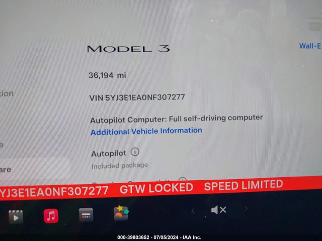 2022 TESLA MODEL 3 5YJ3E1EA0NF307277 Photo 6