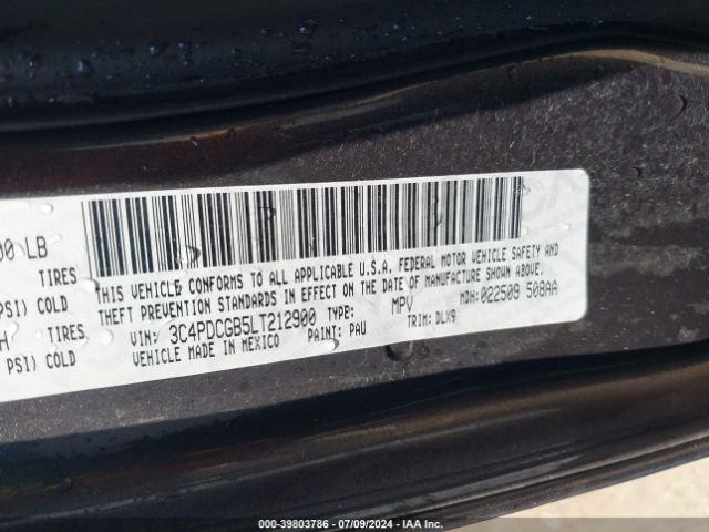 3C4PDCGB5LT212900 Dodge Journey Crossroad