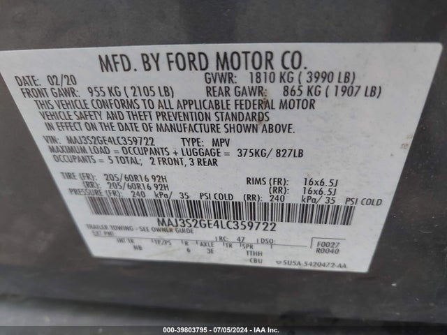 Ford Ecosport Se 2020 MAJ3S2GE4LC359722 Image 9