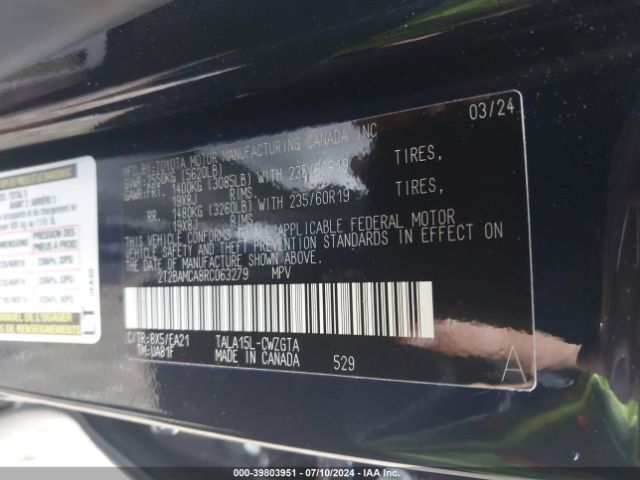 2T2BAMCA8RC063279 Lexus Rx 350 Premium