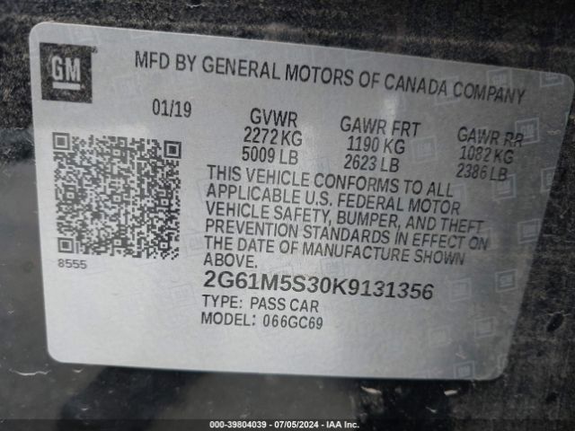 2G61M5S30K9131356 Cadillac XTS LUXURY
