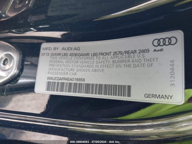 WAUCGAFR4EA016656 Audi S5 3.0t Premium Plus
