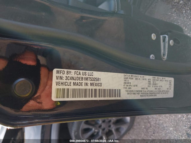 3C4NJDEB1MT532581 Jeep Compass 80th Anniversary 4x4