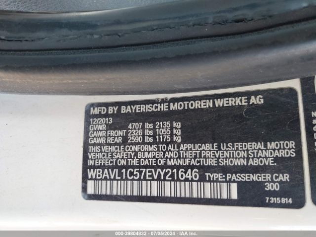 WBAVL1C57EVY21646 BMW X1 Xdrive28i