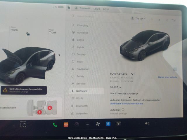 5YJYGDEE7LF048594 Tesla Model Y Long Range Dual Motor All-wheel Drive