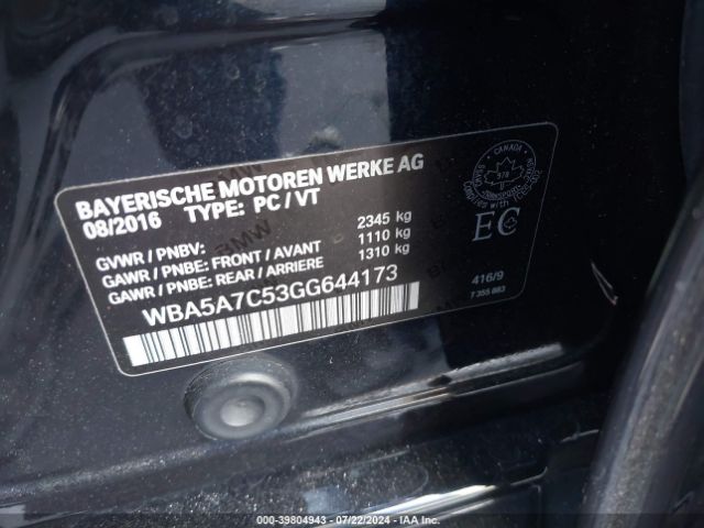WBA5A7C53GG644173 BMW 528i Xdrive
