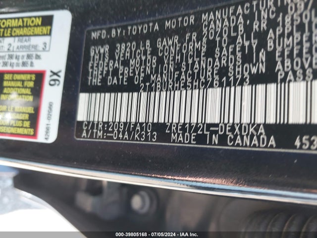 Toyota COROLLA L 2017 2T1BURHE5HC761173 Image 9