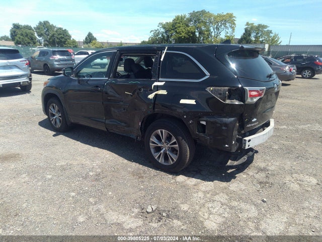 Toyota Highlander Xle V6 2015 5TDJKRFH6FS150071 Image 3