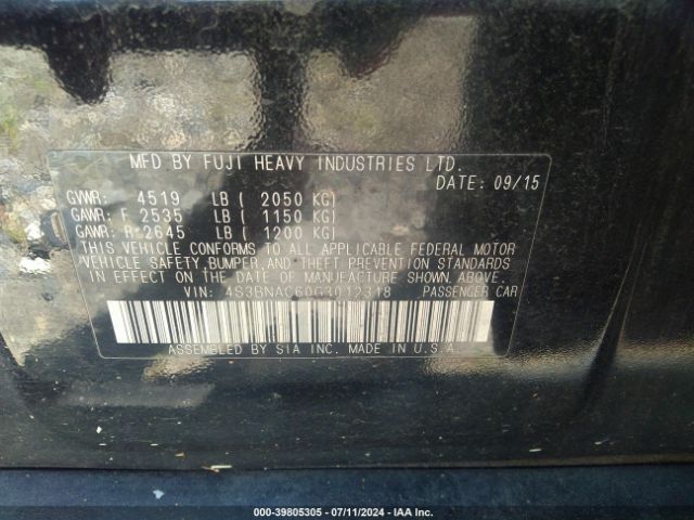 4S3BNAC60G3012318 Subaru Legacy 2.5i Premium