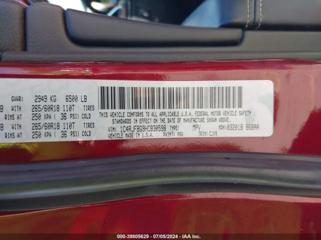 1C4RJFBG9HC830598 Jeep Grand Cherokee Limited 4x4