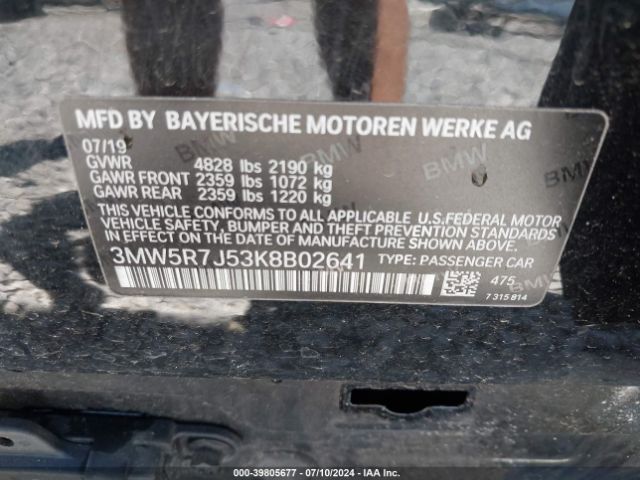 3MW5R7J53K8B02641 BMW 330i Xdrive