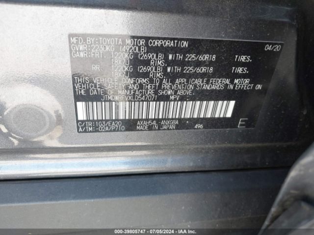 JTMDWRFVXLD547071 Toyota Rav4 Hybrid Limited