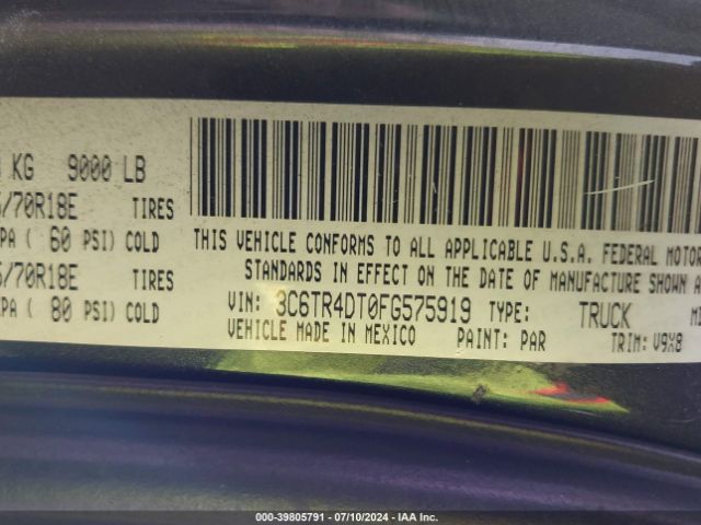 3C6TR4DT0FG575919 RAM 2500 Slt