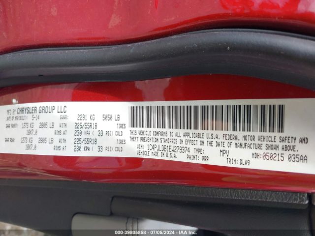 1C4PJLDB1EW279374 Jeep Cherokee Limited