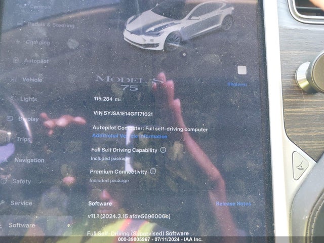 Tesla Model S 60/70/75/85 2016 5YJSA1E14GF171021 Image 16