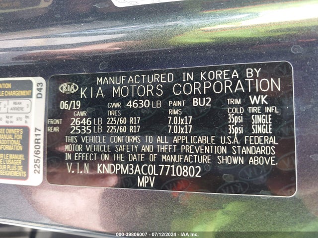 KIA Sportage Lx 2020 KNDPM3AC0L7710802 Image 9