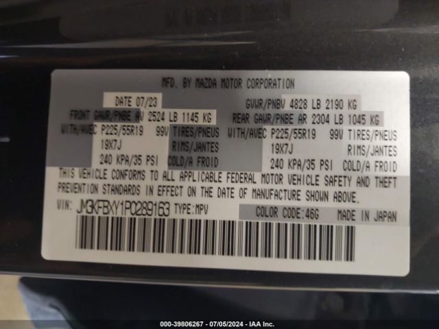 JM3KFBXY1P0289163 Mazda Cx-5 2.5 Turbo Signature