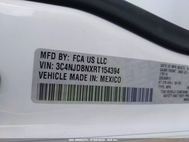 3C4NJDBNXRT154394 Jeep Compass Latitude 4x4