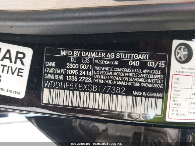 Mercedes-Benz E 350 2016 WDDHF5KBXGB177382 Image 9