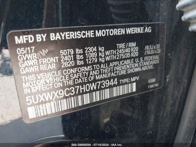 5UXWX9C37H0W73944 BMW X3 Xdrive28i