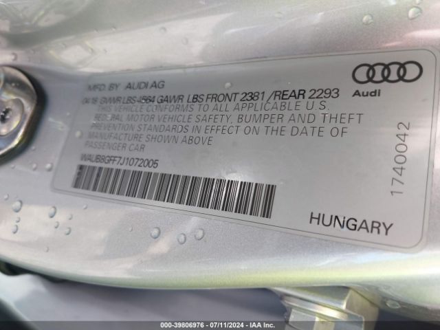 WAUB8GFF7J1072005 Audi A3 2.0t Premium/2.0t Tech Premium