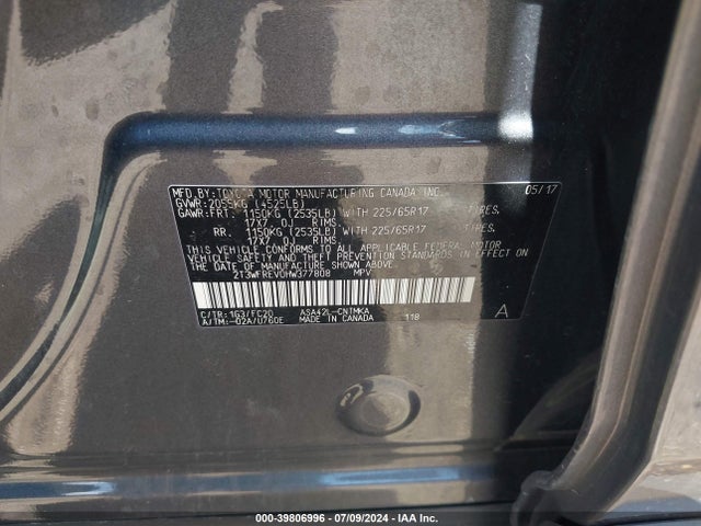 Toyota Rav4 Xle 2017 2T3WFREV0HW377808 Image 9