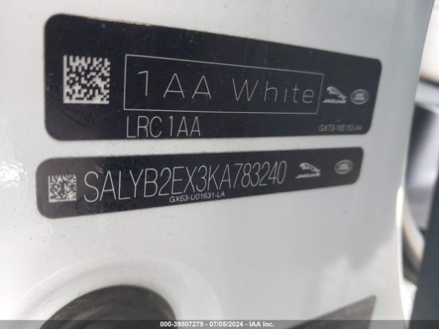 SALYB2EX3KA783240 Land Rover Range Rover Velar P250 S