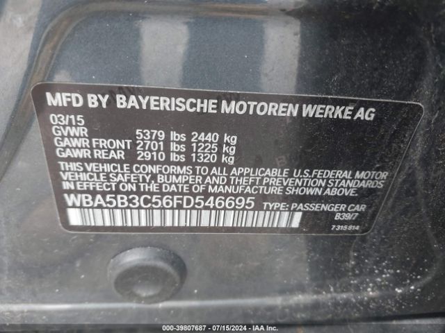 WBA5B3C56FD546695 BMW 535i Xdrive