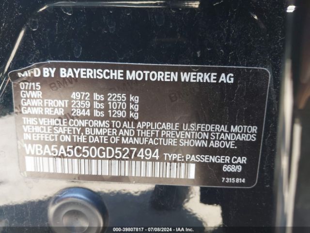 WBA5A5C50GD527494 BMW 528I