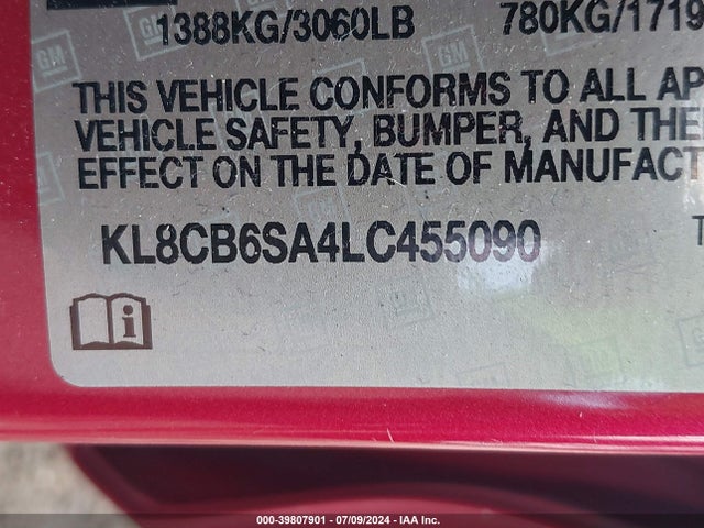 Chevrolet Spark Fwd Ls Automatic 2020 KL8CB6SA4LC455090 Image 9