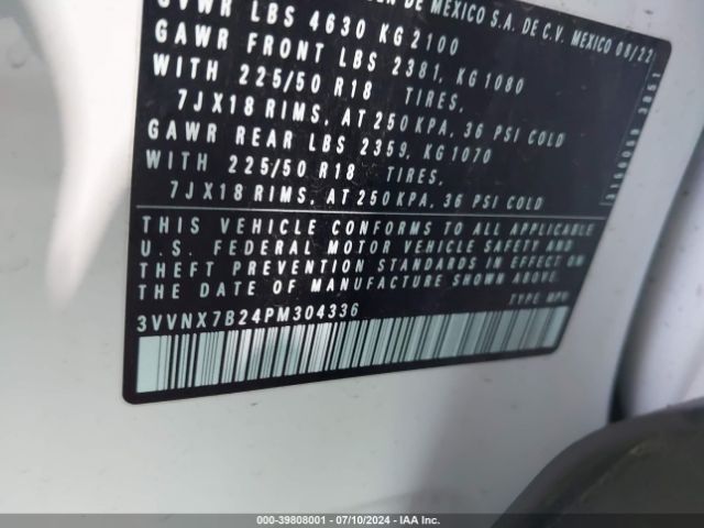 3VVNX7B24PM304336 Volkswagen Taos 1.5t Se