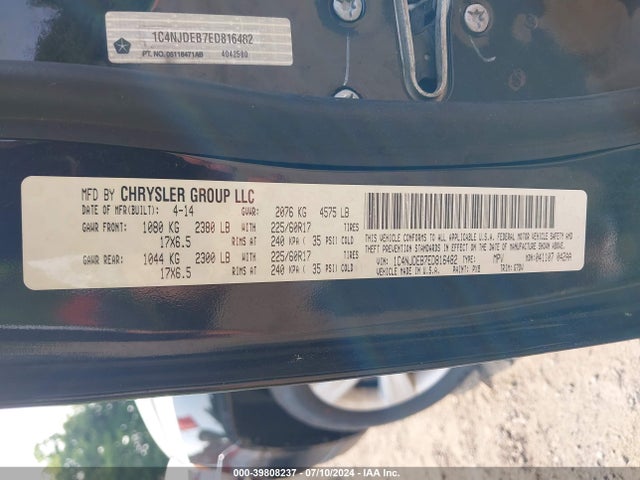 1C4NJDEB7ED816482 Jeep Compass Latitude