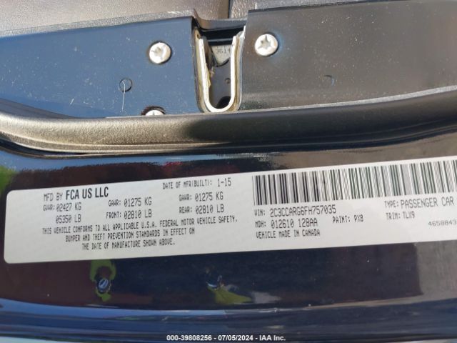 2C3CCARG6FH757035 Chrysler 300 Limited
