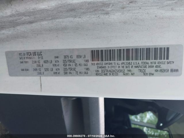 3C6TRVAG3HE503012 RAM Promaster 1500