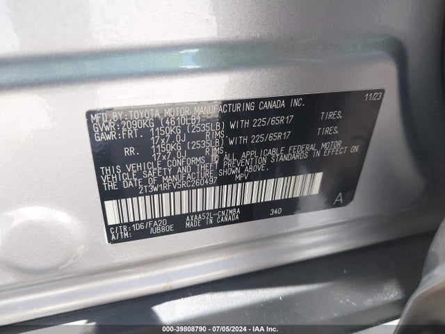 Toyota Rav4 Xle 2024 2T3W1RFV5RC260497 Image 9