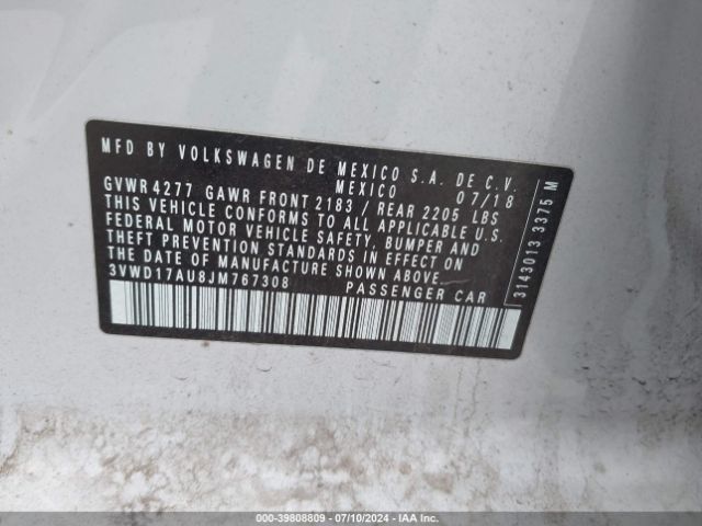 3VWD17AU8JM767308 Volkswagen Golf Sportwagen Tsi S/tsi Se