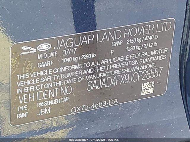 SAJAD4FX9JCP26557 Jaguar Xe 25t Premium