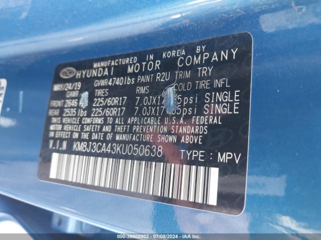 KM8J3CA43KU050638 Hyundai Tucson Value