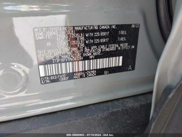 Toyota Rav4 Xle 2023 2T3P1RFV1PW382094 Image 9