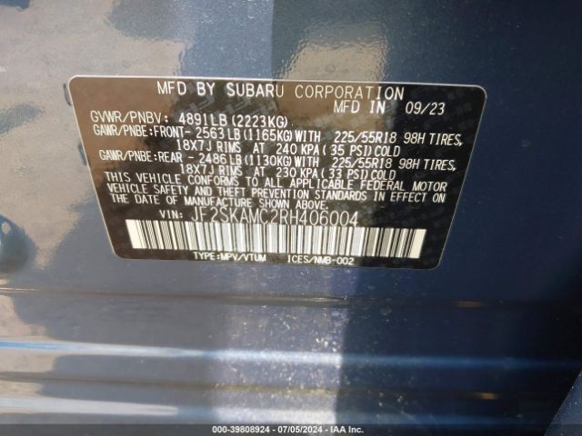 JF2SKAMC2RH406004 Subaru Forester Touring