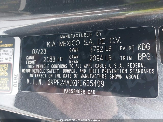 KIA Forte Lxs 2023 3KPF24ADXPE665499 Image 9