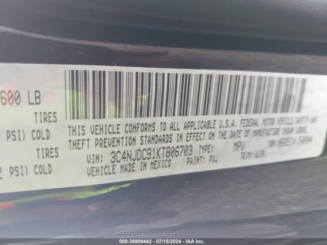 Jeep Compass Limited 4x4 2019 3C4NJDCB1KT806703 Image 9
