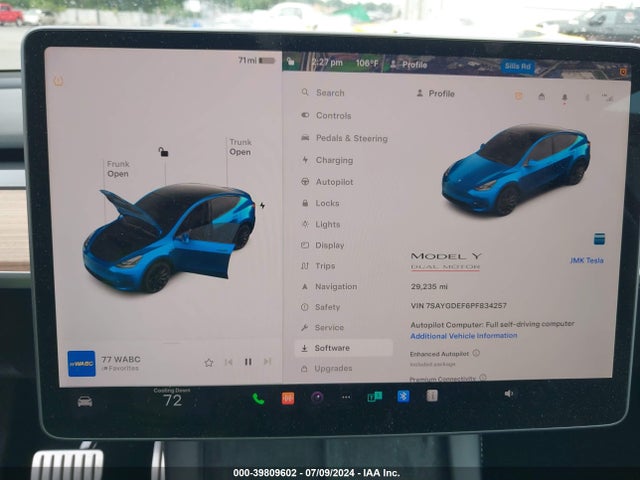7SAYGDEF6PF834257 Tesla Model Y Awd/performance Dual Motor All-wheel Drive