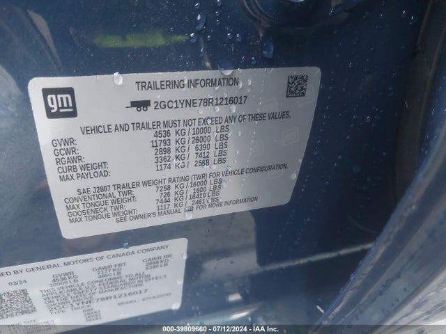 Chevrolet Silverado 2500hd Lt 2024 2GC1YNE78R1216017 Image 9