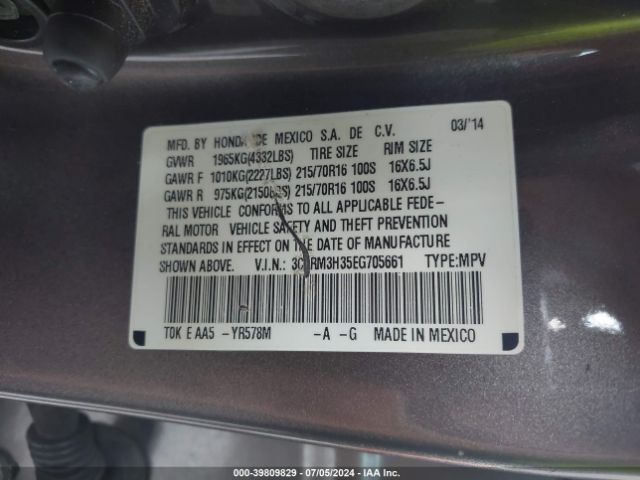 3CZRM3H35EG705661 Honda CR-V LX