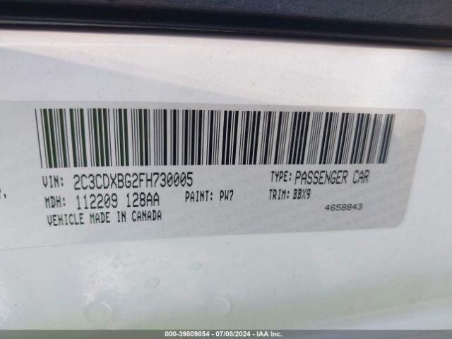2C3CDXBG2FH730005 Dodge Charger Se