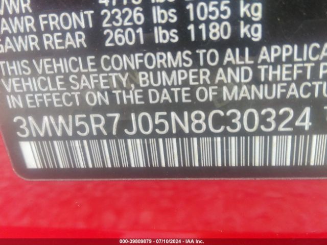 3MW5R7J05N8C30324 BMW 330i Xdrive